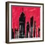 Red Cityscape-Paul Brent-Framed Art Print