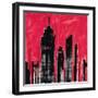 Red Cityscape-Paul Brent-Framed Art Print