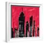 Red Cityscape-Paul Brent-Framed Art Print