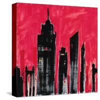 Red Cityscape-Paul Brent-Stretched Canvas