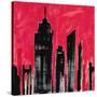 Red Cityscape-Paul Brent-Stretched Canvas