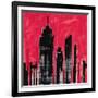 Red Cityscape-Paul Brent-Framed Art Print