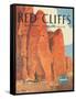 Red Cliffs Navajo Land, New Mexico - Vintage Santa Fe Railroad Travel Poster, 1950s-Willard Elms-Framed Stretched Canvas