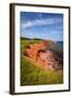 Red Cliffs of Prince Edward Island Atlantic Coast in Green Gables Shore, Pei, Canada.-elenathewise-Framed Photographic Print