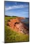 Red Cliffs of Prince Edward Island Atlantic Coast in Green Gables Shore, Pei, Canada.-elenathewise-Mounted Photographic Print