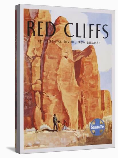 Red Cliffs Poster-null-Stretched Canvas