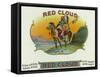 Red Cloud Brand Cigar Box Label-Lantern Press-Framed Stretched Canvas