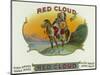 Red Cloud Brand Cigar Box Label-Lantern Press-Mounted Art Print