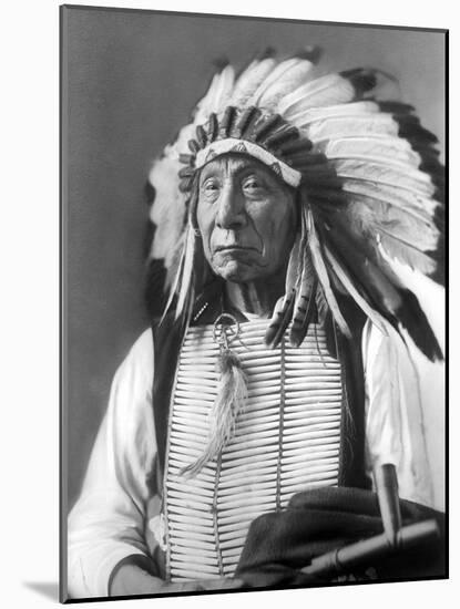 Red Cloud, Dakota Chief, Wearing a Headdress, 1880s-David Frances Barry-Mounted Photographic Print
