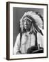 Red Cloud, Dakota Chief, Wearing a Headdress, 1880s-David Frances Barry-Framed Photographic Print