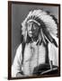 Red Cloud, Dakota Chief, Wearing a Headdress, 1880s-David Frances Barry-Framed Photographic Print