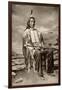 Red Cloud, or Mahpiua Luta, Oglala Sioux Chief, in Quilwork Shirt, 1890s-null-Framed Giclee Print