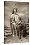 Red Cloud, or Mahpiua Luta, Oglala Sioux Chief, in Quilwork Shirt, 1890s-null-Stretched Canvas