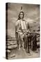 Red Cloud, or Mahpiua Luta, Oglala Sioux Chief, in Quilwork Shirt, 1890s-null-Stretched Canvas