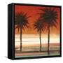 Red Coastal Palms II-Patricia Pinto-Framed Stretched Canvas