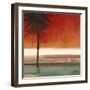 Red Coastal Palms Square II-Patricia Pinto-Framed Art Print