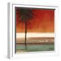 Red Coastal Palms Square II-Patricia Pinto-Framed Art Print