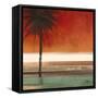Red Coastal Palms Square II-Patricia Pinto-Framed Stretched Canvas
