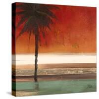 Red Coastal Palms Square II-Patricia Pinto-Stretched Canvas