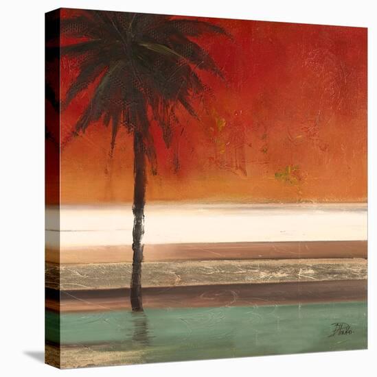 Red Coastal Palms Square II-Patricia Pinto-Stretched Canvas