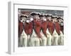 Red Coated Fifers of the US Army Marching in President Lyndon Johnson's Inaugural Parade-John Dominis-Framed Premium Photographic Print