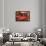 Red Cocktail Lounge-null-Framed Art Print displayed on a wall