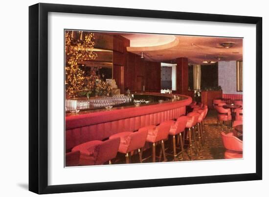 Red Cocktail Lounge-null-Framed Art Print