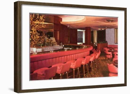 Red Cocktail Lounge-null-Framed Art Print