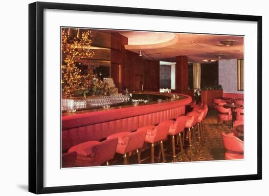 Red Cocktail Lounge-null-Framed Art Print