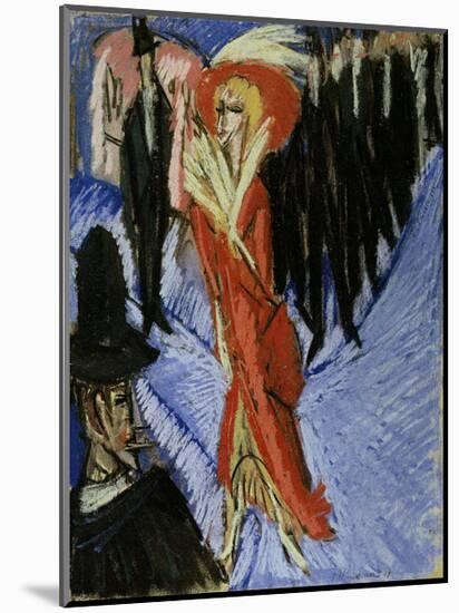 Red Cocotte-Ernst Ludwig Kirchner-Mounted Art Print