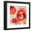 Red Collage Grunge Elements-null-Framed Art Print