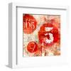 Red Collage Grunge Elements-null-Framed Art Print