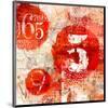 Red Collage Grunge Elements-null-Mounted Art Print