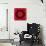 Red Concentric Flower Center: Mandala Kaleidoscopic Design-tr3gi-Art Print displayed on a wall