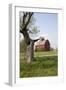 Red Corn Crib in Mid-May, Genoa, Illinois, USA-Lynn M^ Stone-Framed Photographic Print