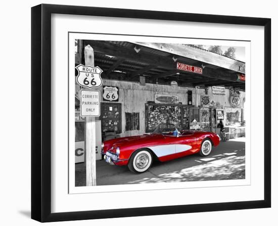 Red Corvette-Vadim Ratsenskiy-Framed Art Print
