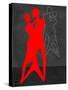 Red Couple Dance-Felix Podgurski-Stretched Canvas