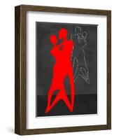 Red Couple Dance-Felix Podgurski-Framed Art Print