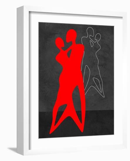 Red Couple Dance-Felix Podgurski-Framed Art Print