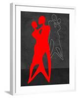 Red Couple Dance-Felix Podgurski-Framed Art Print