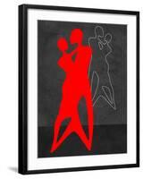 Red Couple Dance-Felix Podgurski-Framed Art Print