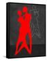 Red Couple Dance-Felix Podgurski-Framed Stretched Canvas