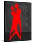 Red Couple Dance-Felix Podgurski-Stretched Canvas