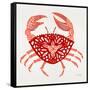 Red Crab-Cat Coquillette-Framed Stretched Canvas