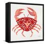 Red Crab-Cat Coquillette-Framed Stretched Canvas