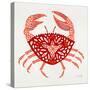 Red Crab-Cat Coquillette-Stretched Canvas