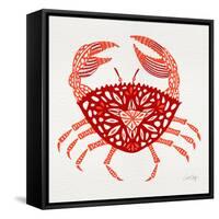 Red Crab-Cat Coquillette-Framed Stretched Canvas