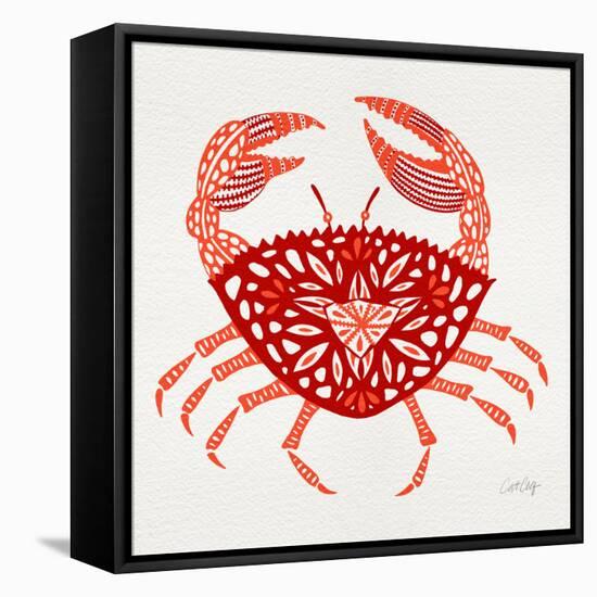 Red Crab-Cat Coquillette-Framed Stretched Canvas