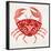 Red Crab-Cat Coquillette-Framed Art Print