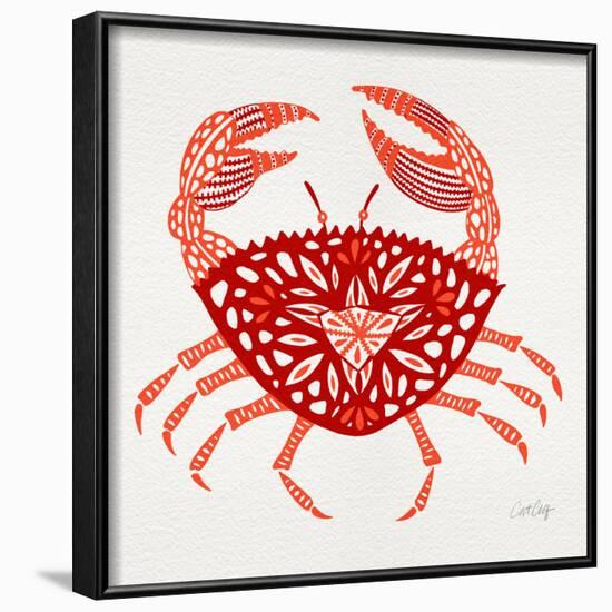 Red Crab-Cat Coquillette-Framed Art Print